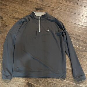 Peter Millar Charcoal Quarter-Zip Pullover